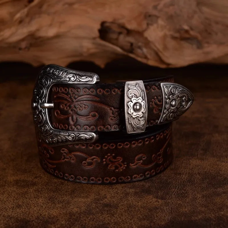 Marisol Western Belt | Oak & Coral