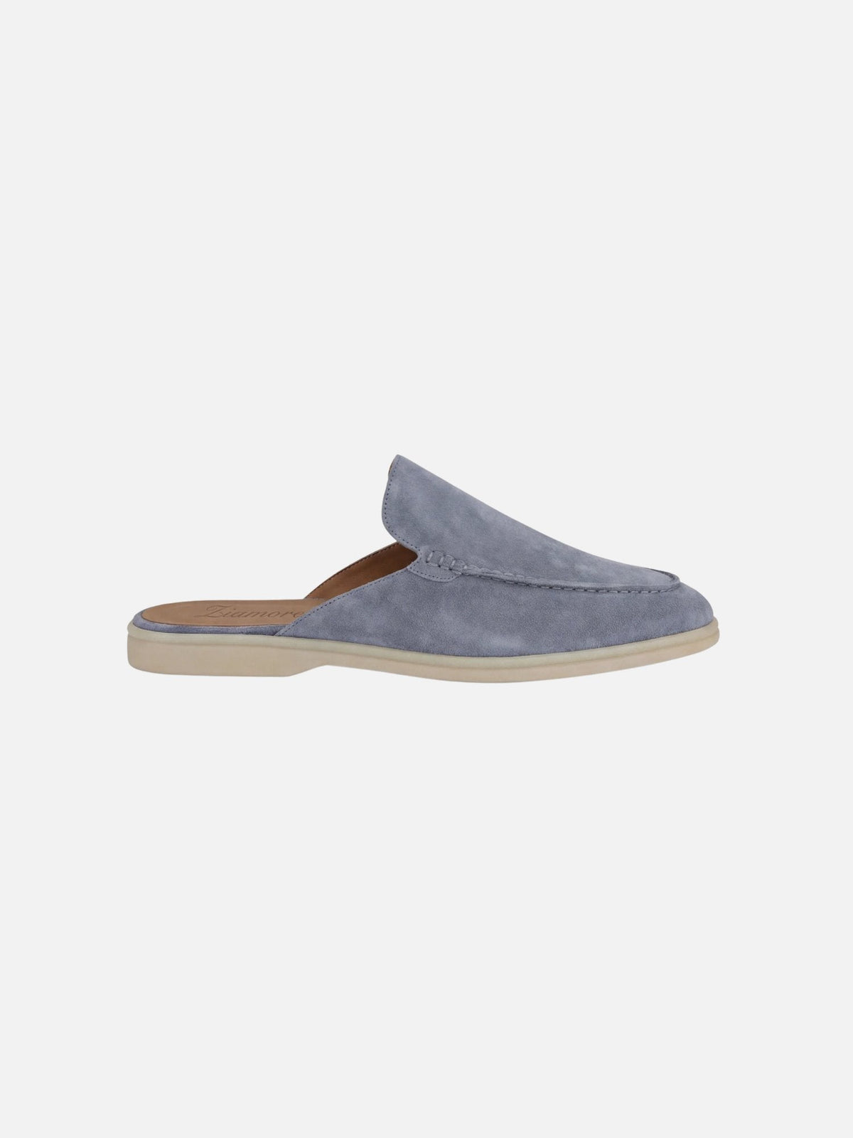 Men's Casual Slip-On Mules with Open Heel and Stitching Detail