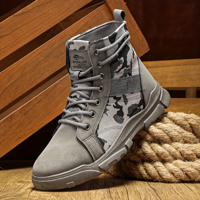 Men's Durable All-Terrain Camo Tactical Boots