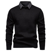 Oak & Coral | Textured Knit Layered Collar Sweater
