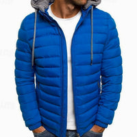 Men's Lightweight Full-Zip Quilted Hooded Puffer Jacket