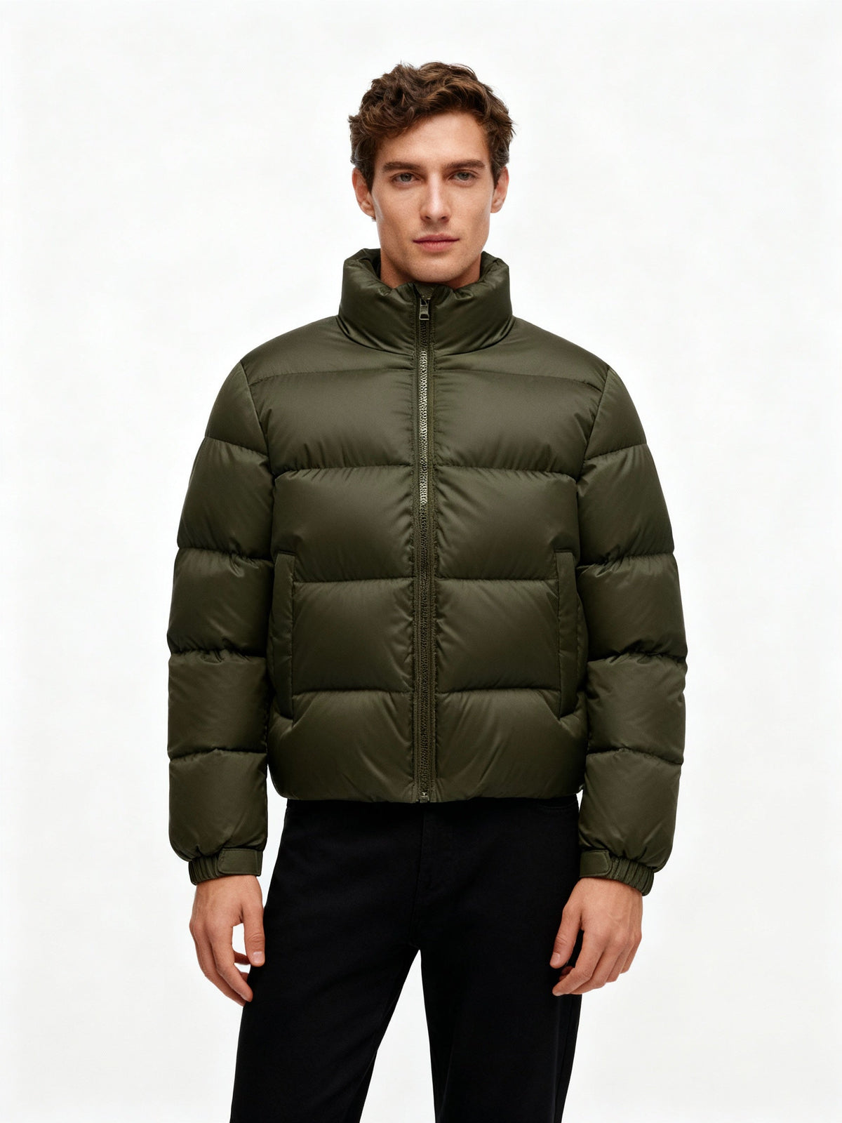 Men's Puffer Jacket Made of Duck Feathers with Warmth & Hood | Oak & Coral