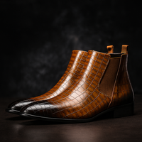 Men's Snakeskin Chelsea Boots