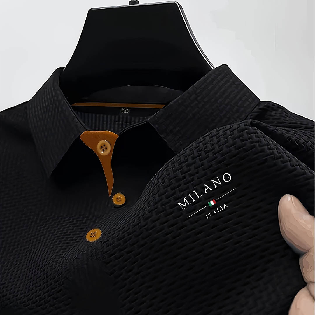 Men's Textured Polo Shirt