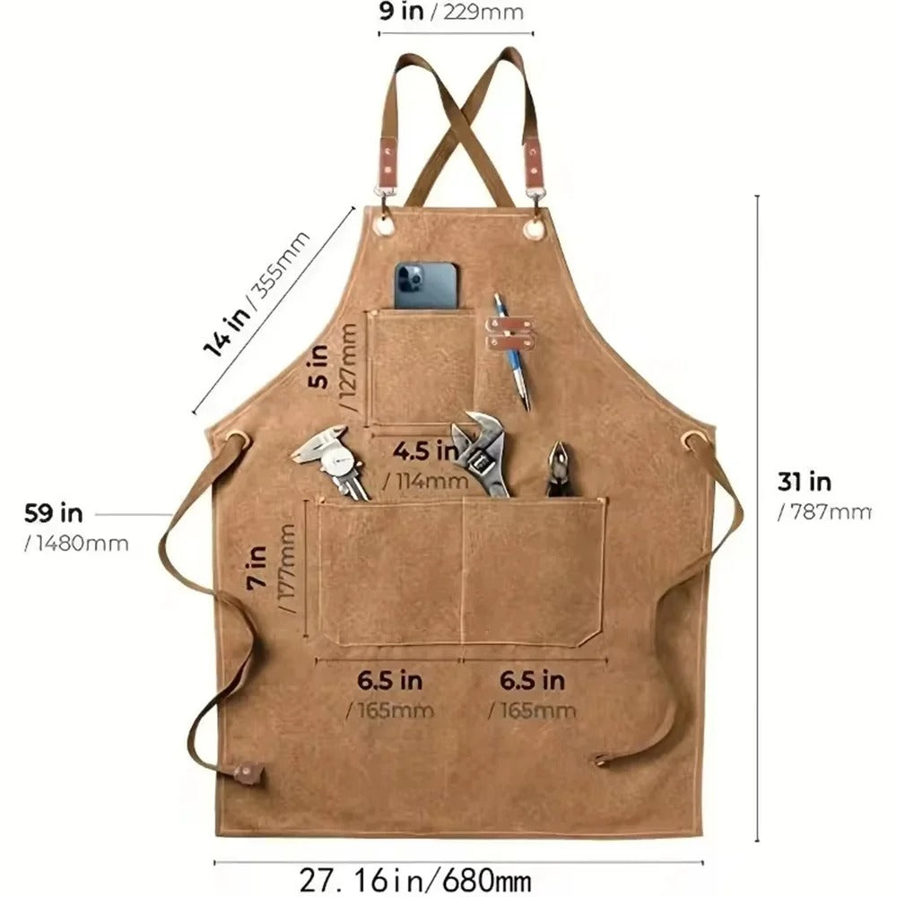 Men's Work Apron with Adjustable Strap