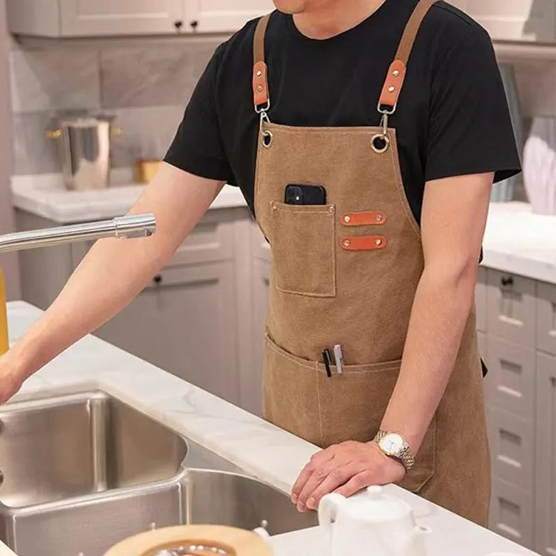 Men's Work Apron with Adjustable Strap