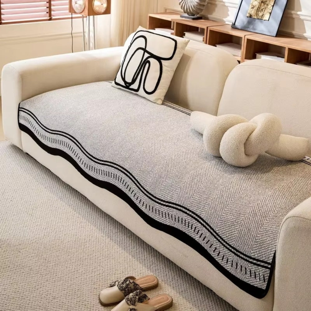 Modern Wave Anti-Slip Sofa Cover