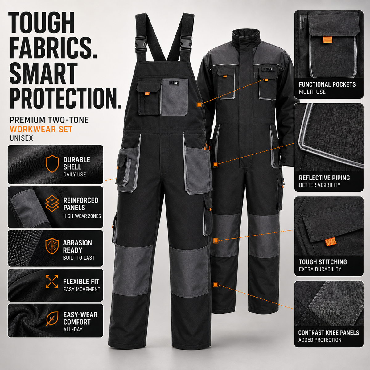 Multi-Pocket Work Overall