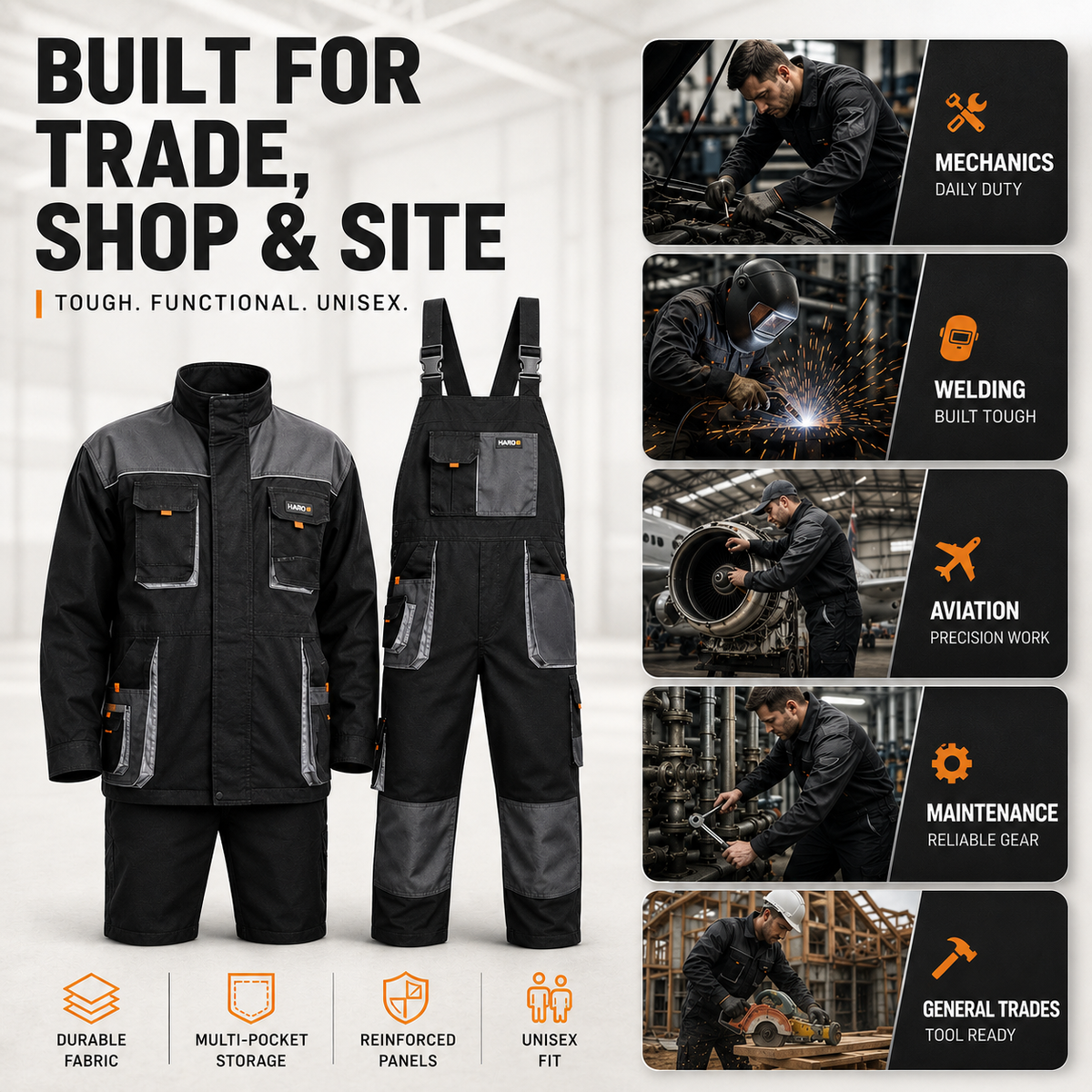 Multi-Pocket Work Overall