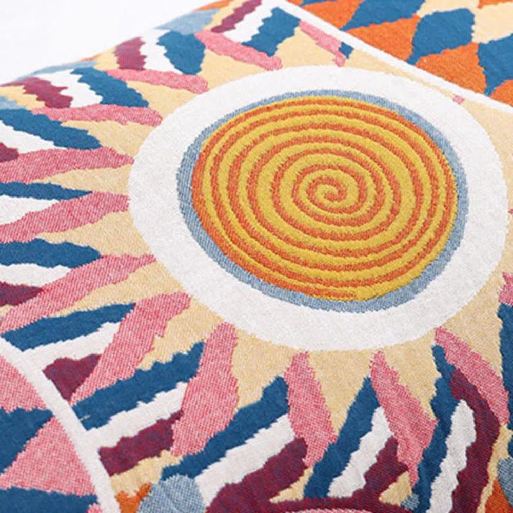 Nordic Sunburst Buttoned Cotton Pillowcases (Set of 2)