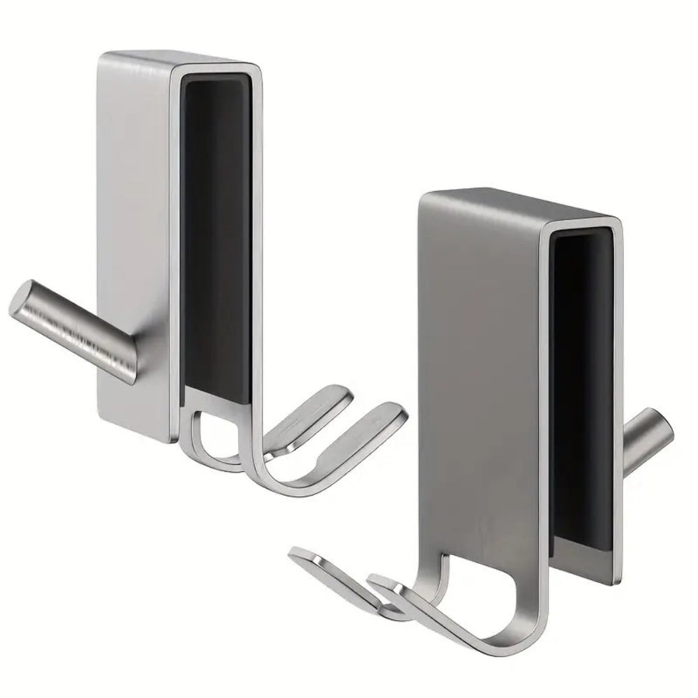 On Glass Stainless Shower Door Hooks