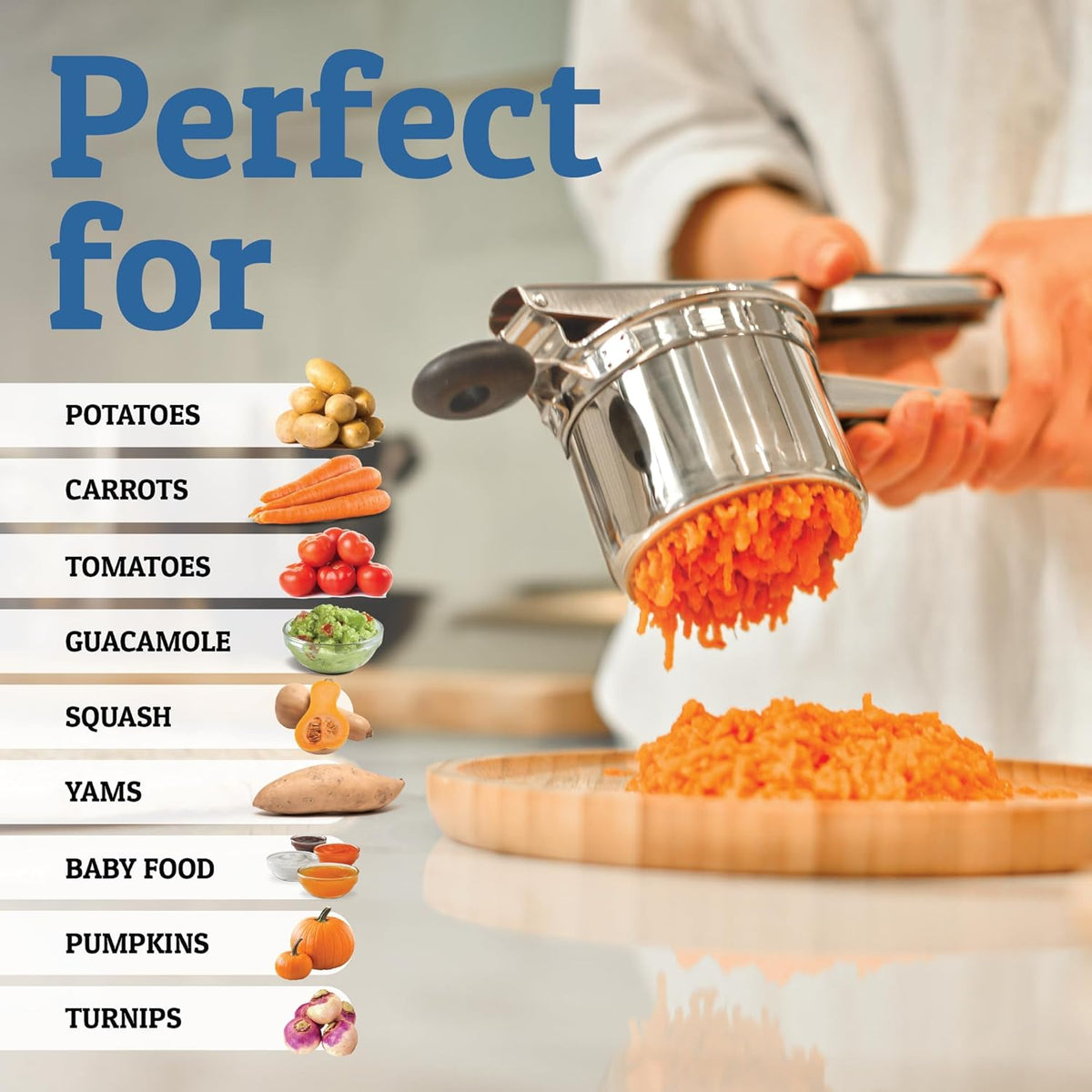 Perfect Mashed Potatoes: Heavy Stainless Steel Potato Masher