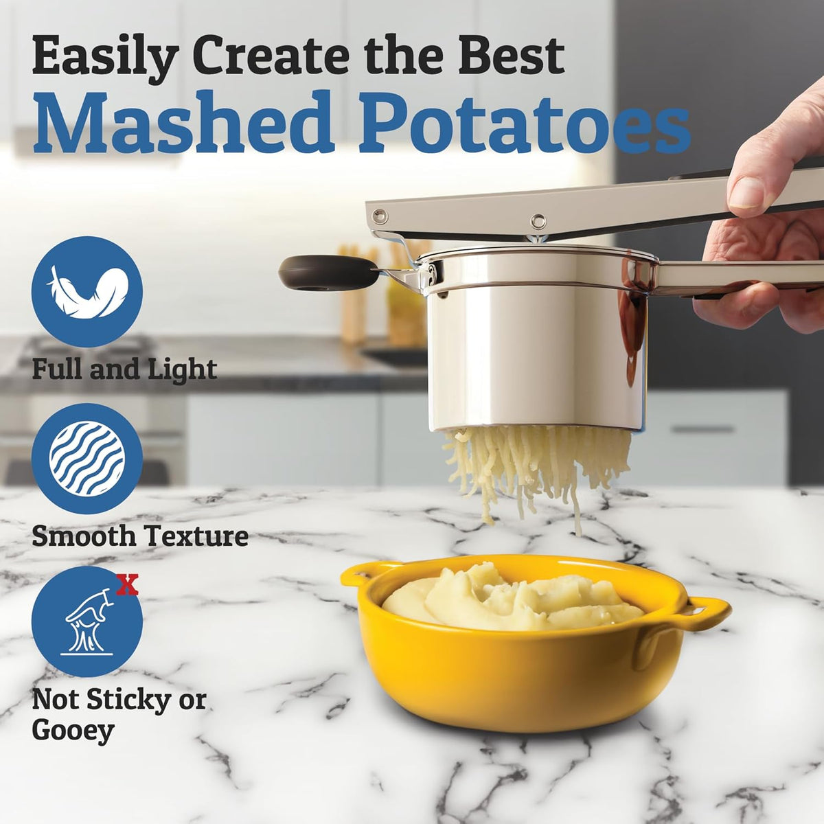 Perfect Mashed Potatoes: Heavy Stainless Steel Potato Masher