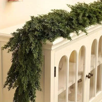 Pre-Lit Christmas Garland with 50 Warm LED Lights for Indoor Holiday Decoration