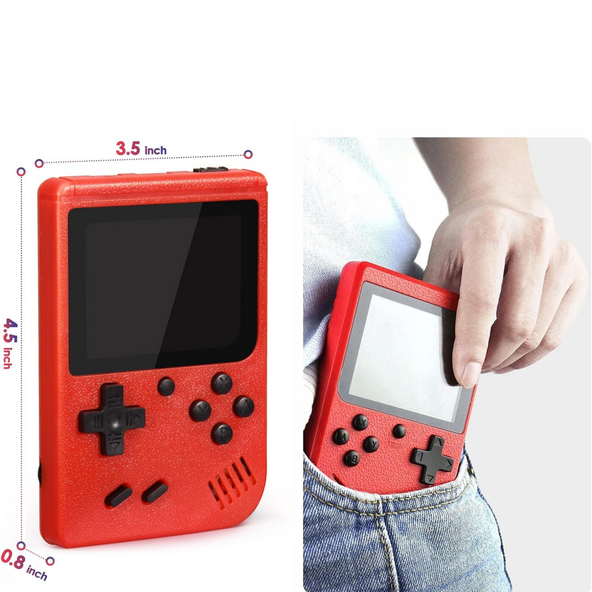 Retro Game Player - Over 400 Games Nostalgia Oak & Coral