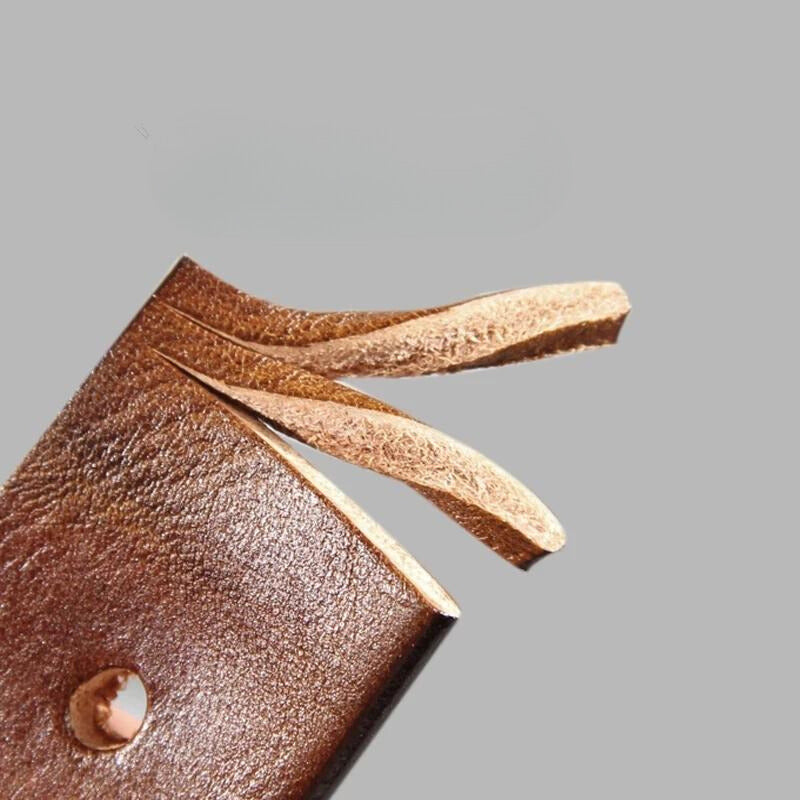 Sierra Cowhide Belt | Oak & Coral