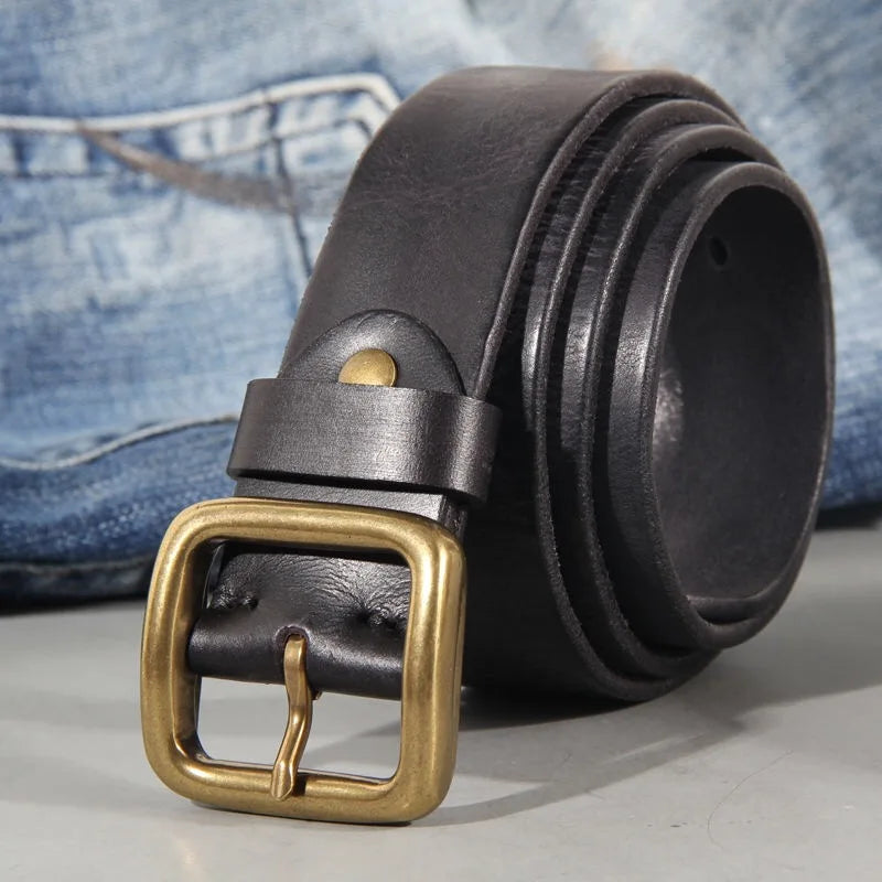 Sierra Cowhide Belt | Oak & Coral