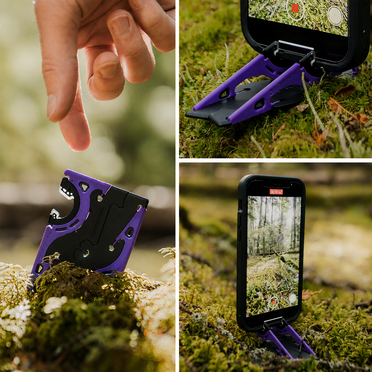 Oak & Coral | Pocket-Sized Phone Stand for Photos - SnapFold - Image 2