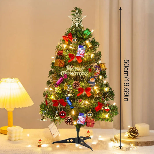 Small Pre-Lit Decorated Tabletop Christmas Tree - 50 or 60 cm