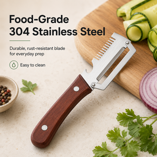 Stainless Steel Precision Peeler with Bottle Opener