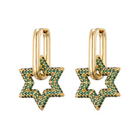 Star Crystal Hoops