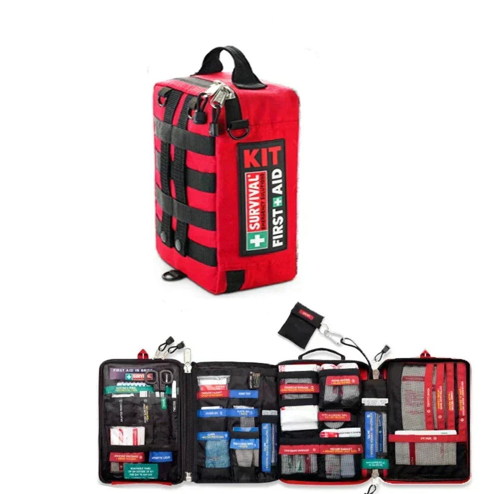 TerraGuard Travel First Aid Kit Waterproof Medical Bag Pro – Oak and Coral