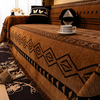 Tribal Geometric Chenille Sofa Cover