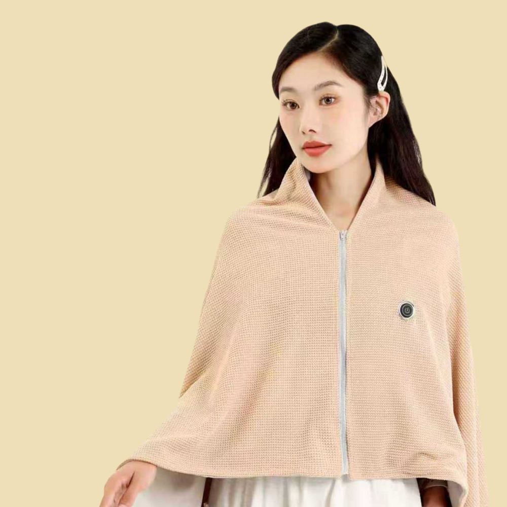 USB Heated Shawl Wrap — Fast-Warming Wearable Blanket
