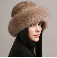 Vellara Mink Hat: Plush Genuine Fur for Winter Warmth
