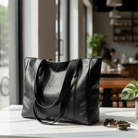 VINTARIS - Sophisticated PU leather tote with a classic vintage flair