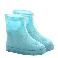 Waterproof Zippered Overshoe Rain Boot Covers with Anti-Slip Sole