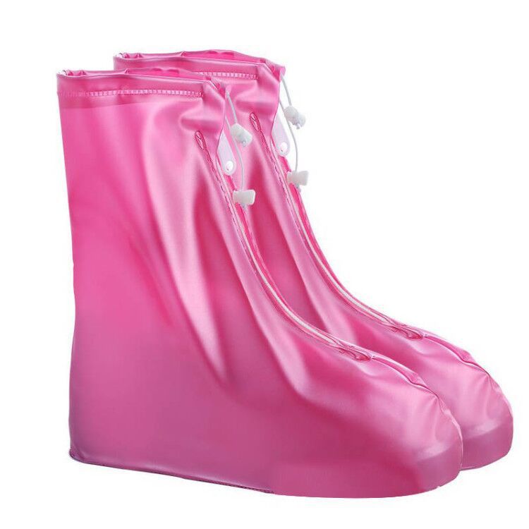 Waterproof Zippered Overshoe Rain Boot Covers with Anti-Slip Sole