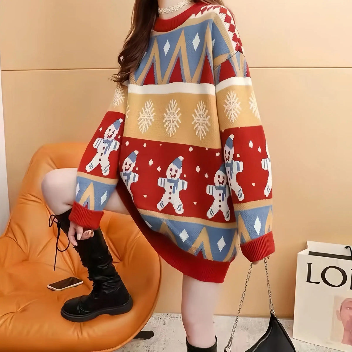 Women's Loose Oversized Christmas Sweater