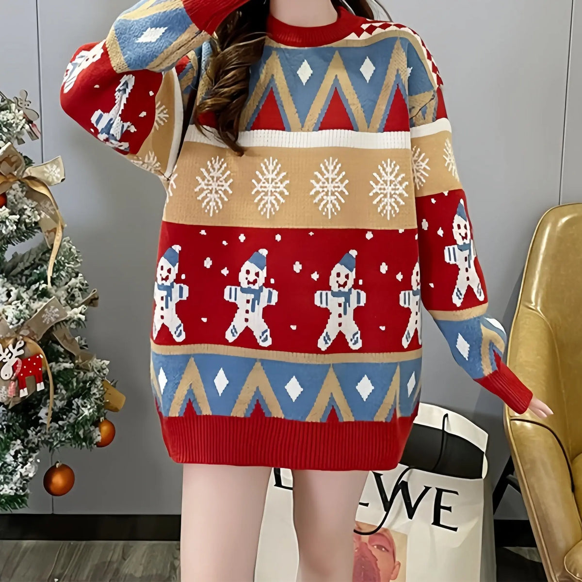 Women's Loose Oversized Christmas Sweater