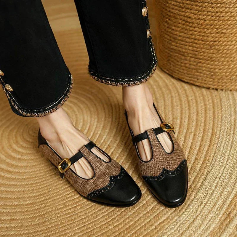 Women's Minimalist Buckle-Strap Mary Jane Loafers
