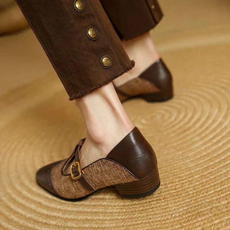Women's Minimalist Buckle-Strap Mary Jane Loafers