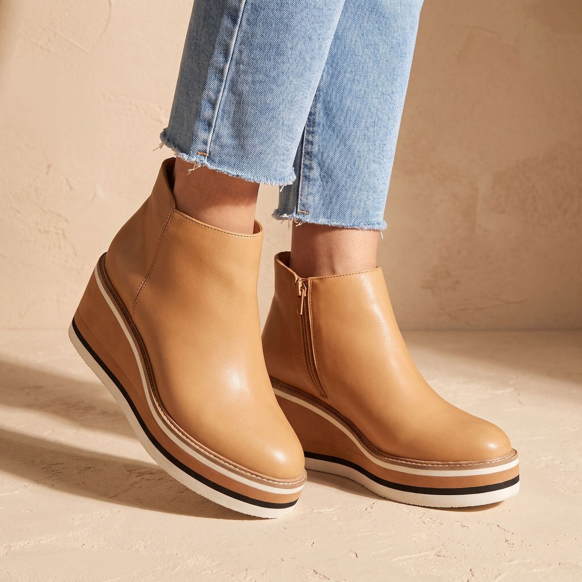Women's Platform-Wedge Side-Zip Ankle Boots