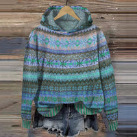Women's Vintage-Inspired Fair Isle Hoodie