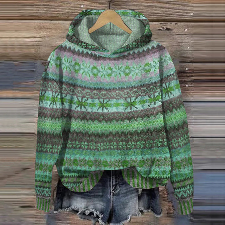Women's Vintage-Inspired Fair Isle Hoodie