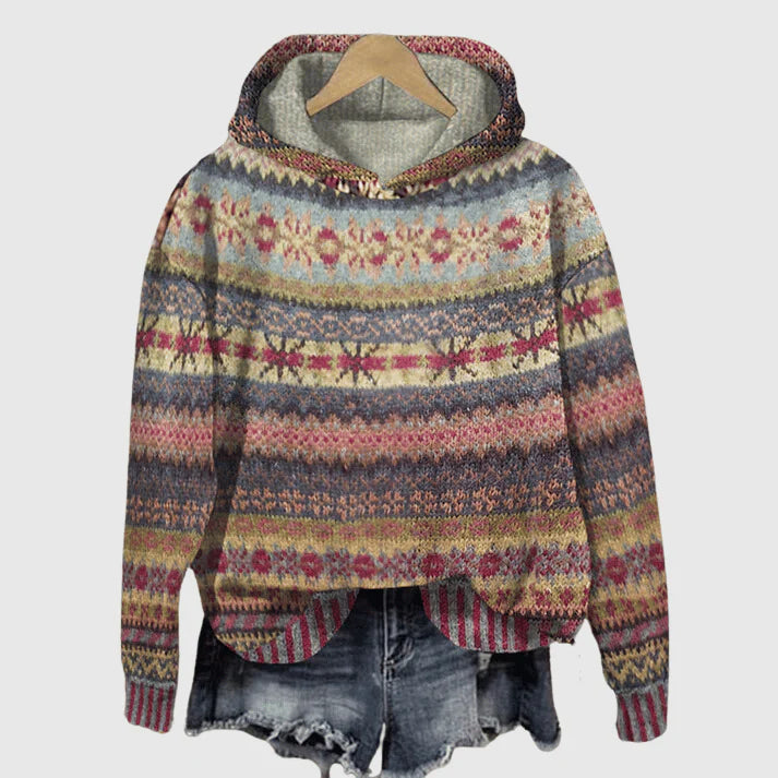 Women's Vintage-Inspired Fair Isle Hoodie